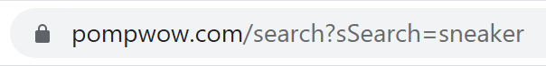 URL with executed onsite search