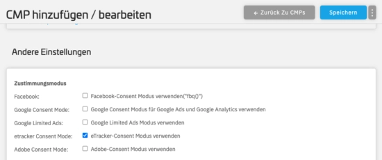 etracker Consent Mode aktivieren