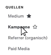 Screenshot Markierung von Reports als Favoriten