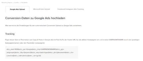 Conversion-Daten zu Google Ads hochladen