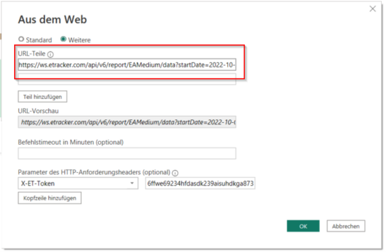 PowerBI URL parts