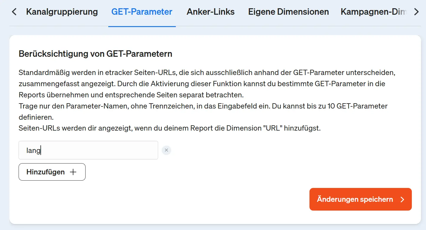 Hier kannst du GET-Paramter in etracker analytics erfassen