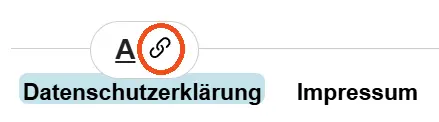Um die Links zu überprüfen klicke einfach auf das Link-Symbol
