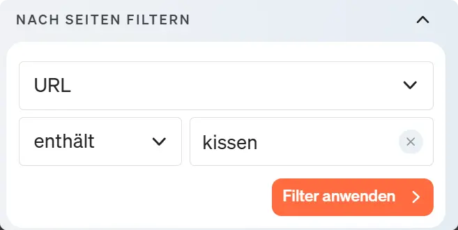 Screenshot etracker analytics Applikation Segmentierung