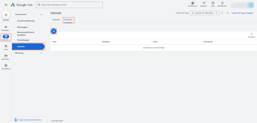 Google Ads Conversion Upload einrichten in der neuen Oberfläche
