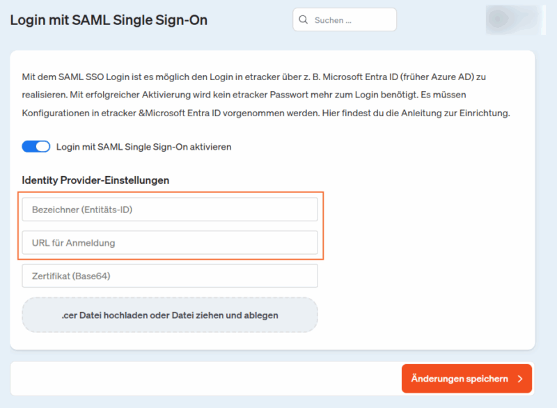 etracker login via SAML SSO - help.etracker.com