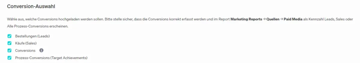 Wir haben unseren Conversion-Upload vereinfacht