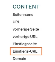 Einstiegs-URL als neue Dimension