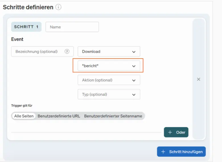 You can use wildcards when configuring website destinations.