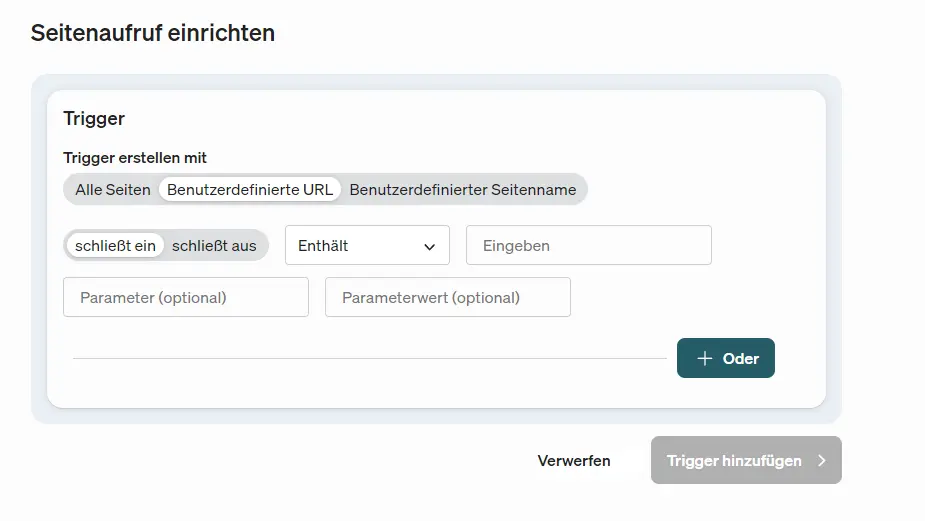 URLs mittels vorhandener GET-Parameter steuern