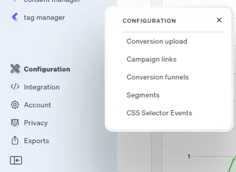 You can access the conversion upload via the Configuration menu item at the bottom left of the application