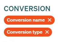 There is a new conversion type dimension in our reports