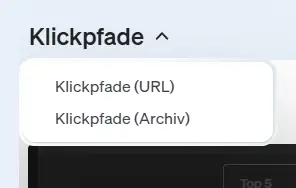 Der Klickpfade-Report kann nun auch für die URLs deiner Website generiert werden.