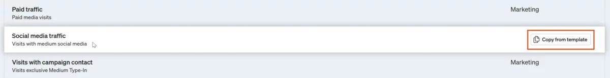 Copy screenshot segment template