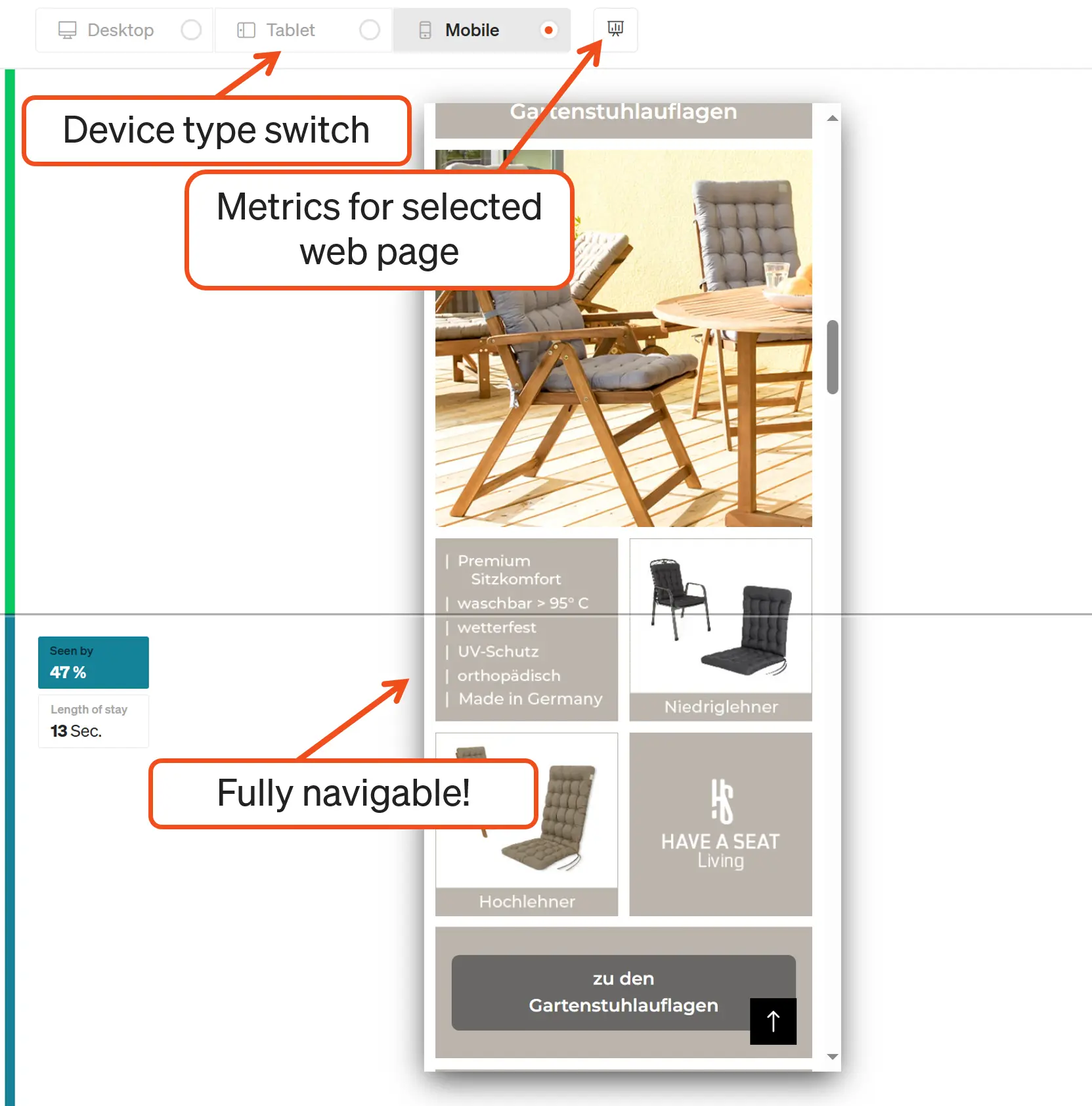 etracker analytics scrollmap