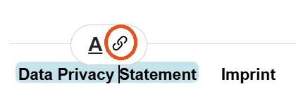 To check the links simply click on the link symbol