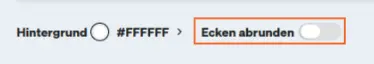 Screenshot etracker consent manager button Round corners