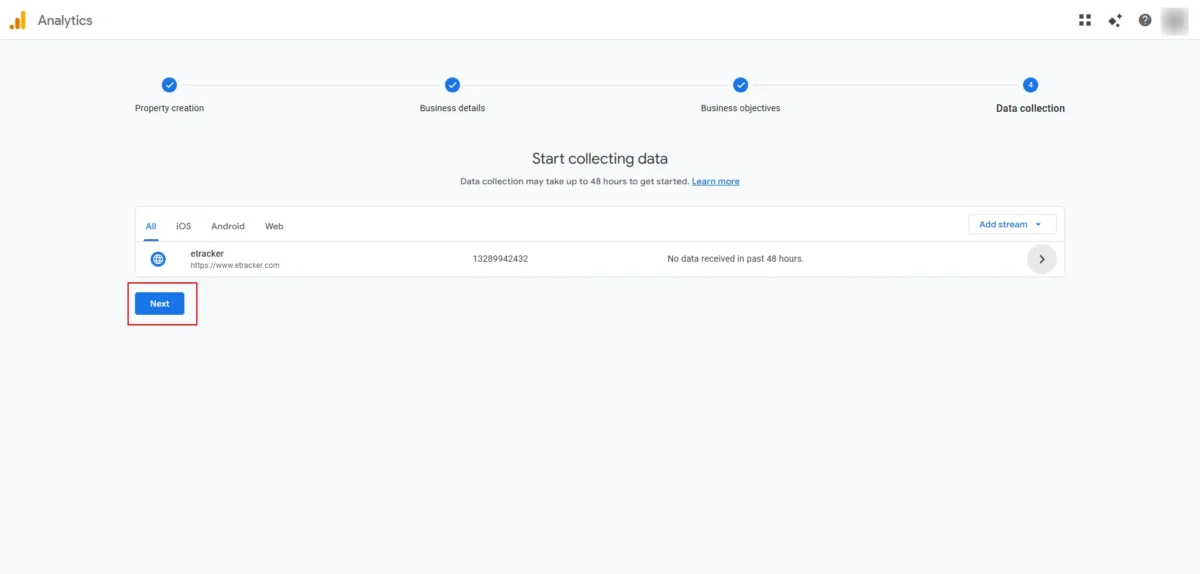 Screenshot End process by clicking on next