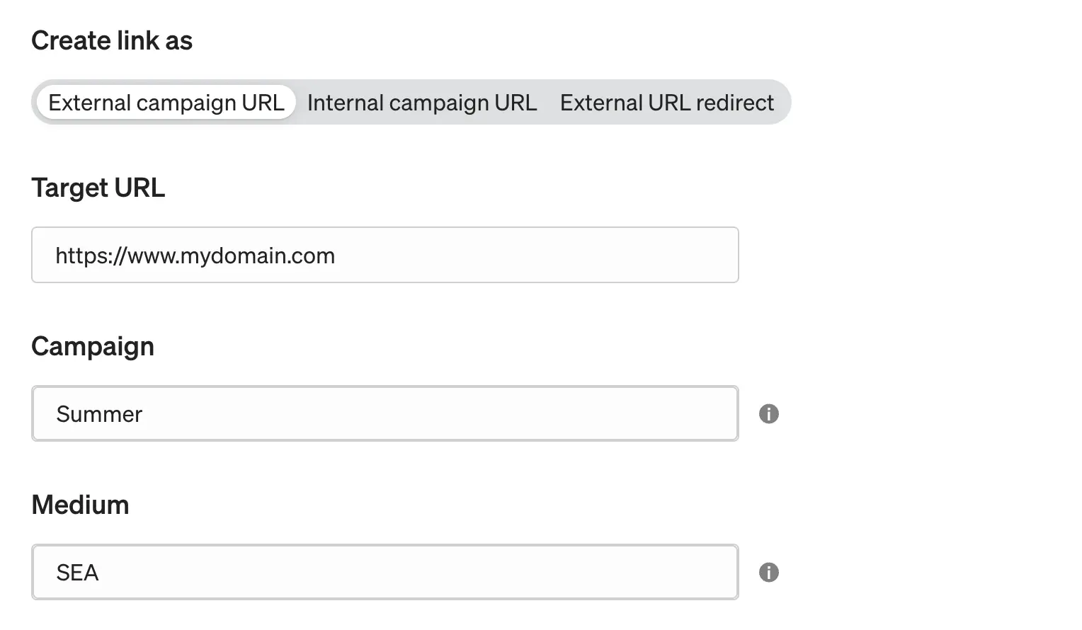 Create screenshot of etracker analytics campaign link